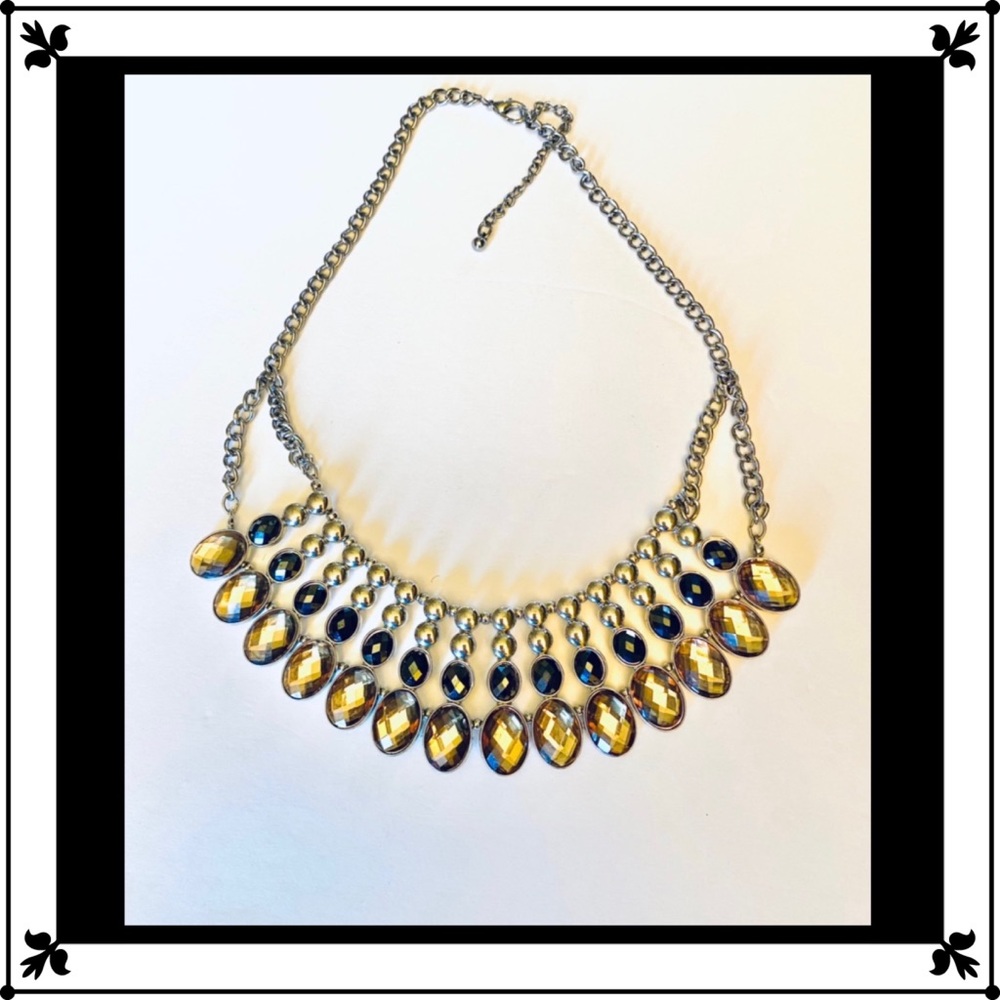 Crystal Bib Statement Necklace
